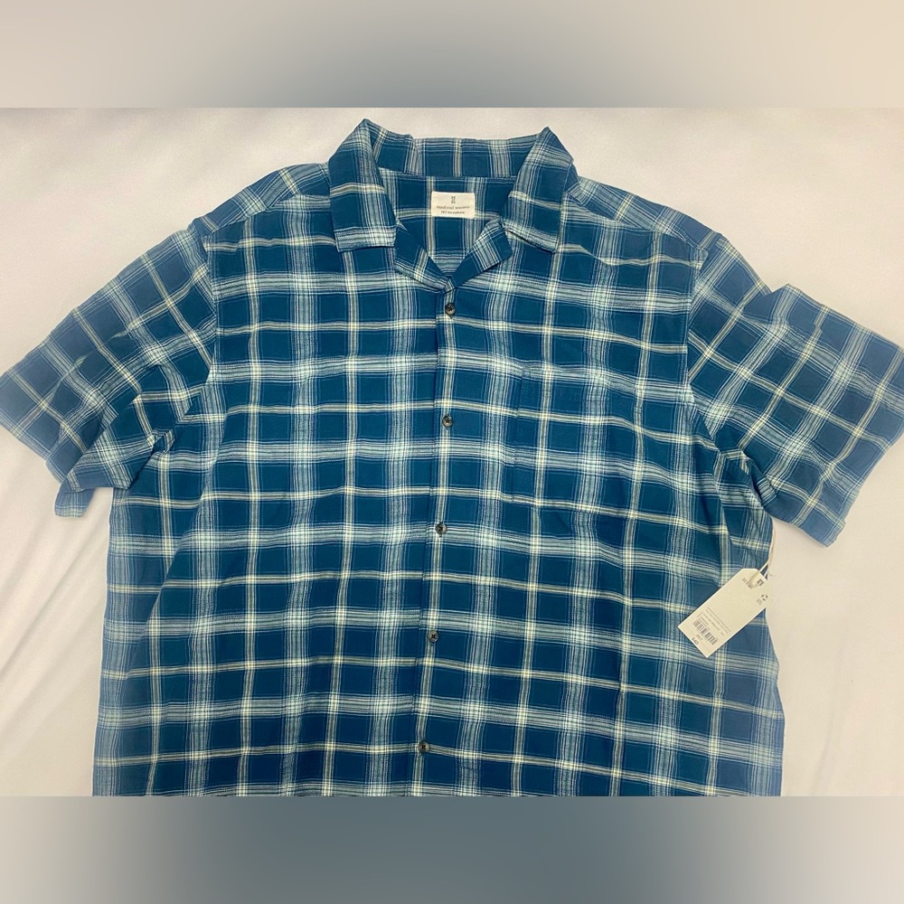 Mutual Weave Faded Denim Grid Shirt